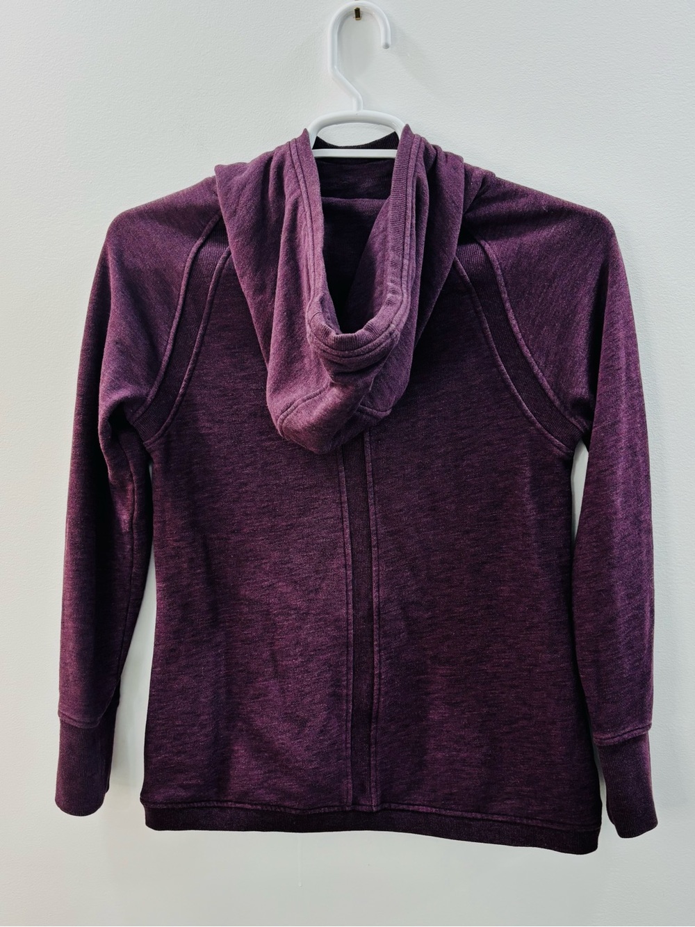 Duluth Trading Co. Cross-Over Fleece Pullover Hoodie Plum Purple - Size XS - Picture 2 of 9